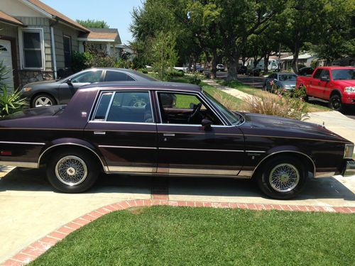 1985 oldsmobile cutlass supreme brougham 4-door classic burgandy