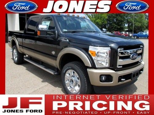 New 2014 ford super duty f-250 4wd crew cab king ranch diesel msrp $64525 black