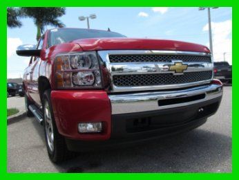 11 red 5.3l v8 chevy crew cab 6-pass truck *tow hitch *chrome clad wheels*fl