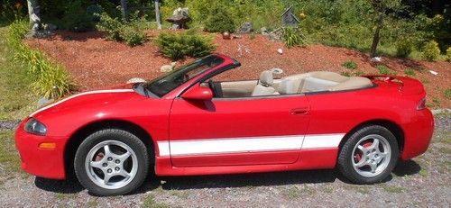 1997 red mitsubishi eclispe spyder convertible automatic very nice