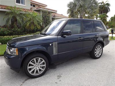 Fl 1 owner carfax certified range rover supercharged loaded! nav rear ent !
