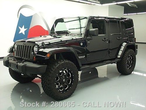 2012 jeep wrangler unltd sahara 4x4 auto lifted nav 9k texas direct auto