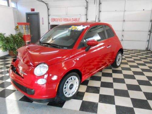 2013 fiat 500 pop no reserve salvage rebuildable good airbags  40 mpg