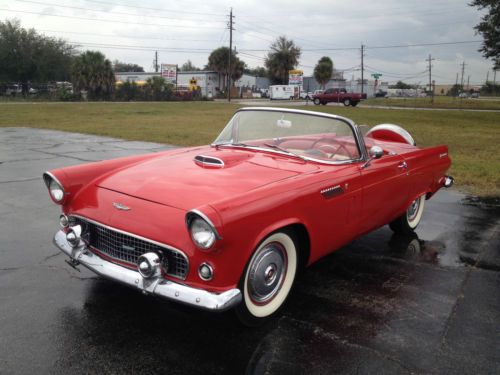 1956 ford thunderbird 2 tops new paint nice solid florida car!