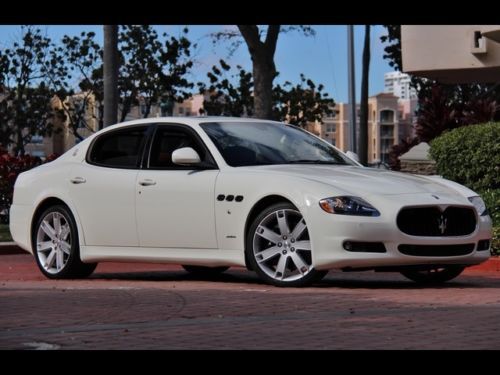 2011 maserati quattroporte s white only 10k 1 owner special interior showroom