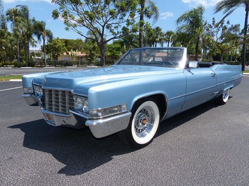 Very nice 1969 deville convertible - looks and runs great - 19k + in receipts.