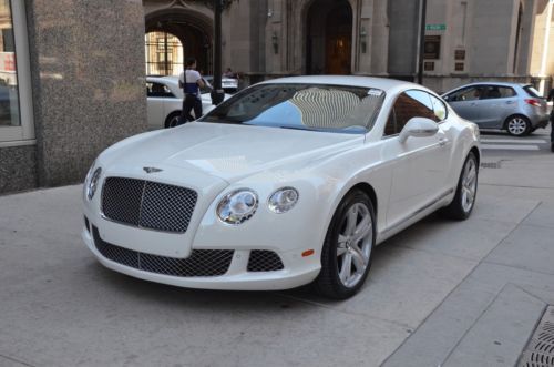 2012 bentley gt coupe white/linin 9k miles! one owner! very clean! camera!