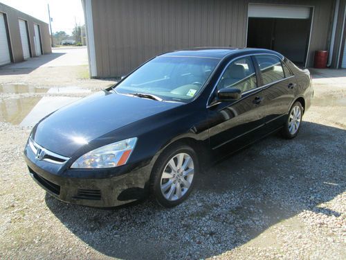 2007 honda accord exl leather sunroof wrecked damaged project needs repair d