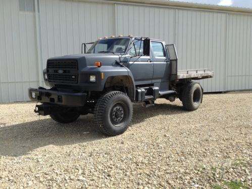1990 Ford F700 Crew Cab Diesel Automatic Marmon-Herrington 4x4 Monster Truck, image 4