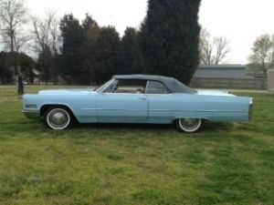 Blue convertiable 1966 cadillac deville 2 dr with all the bells and whistles