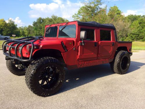 2000 h1 hummer open top over 50k invested like new!!  matte red!  one of a kind!