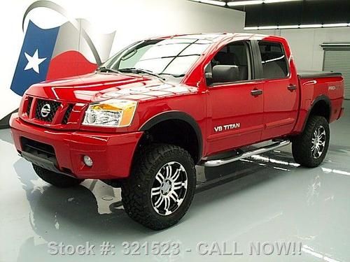 2011 nissan titan pro-4x crew lifted 4x4 20" wheels 52k texas direct auto