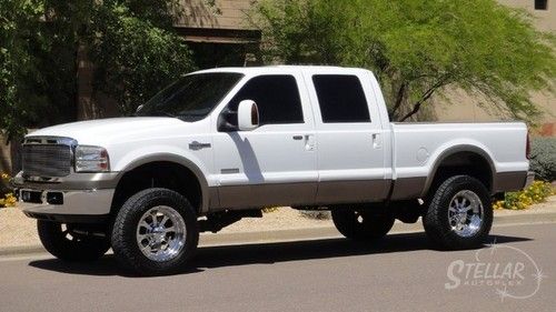 2006 ford f250 crew cab short bed diesel king ranch lifted 4x4 az one owner