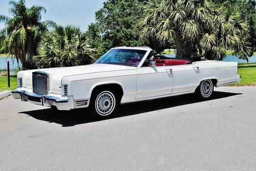 1owner just 11,349 miles 1978 lincoln continental convertible vry rare build 4dr