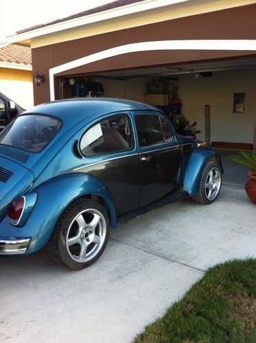 Vw 1972 blue and grey classic car in used condition