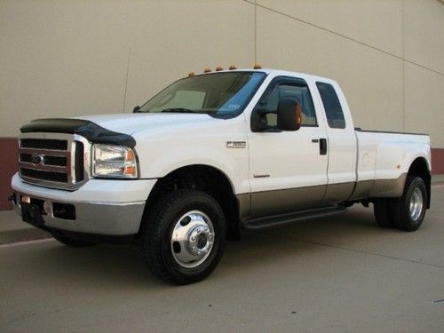 2005 ford f-350 4x4 6-spd diesel lariat supercab dually, serviced, 1 owner, mint