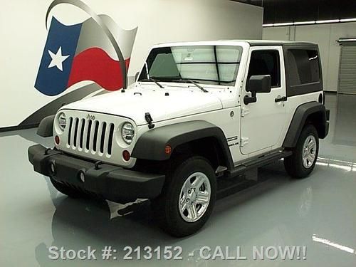 2012 jeep wrangler sport 4x4 hardtop automatic only 12k texas direct auto