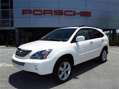 2008 lexus rx400h hybrid. crystal white/ivory. loaded! 1 owner.call 239.225.7601