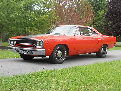 1970 plymouth roadrunner matching numbers 383/335 hp auto 8 3/4 82k orig miles