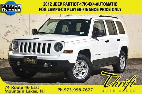2012 jeep partiot-17k-4x4-automatic-fog lamps-cd player-finance price only