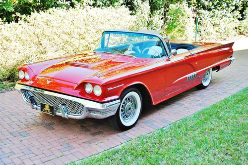 Simply spectacular 58 ford thunderbird convertible wire wheel's wide white walls