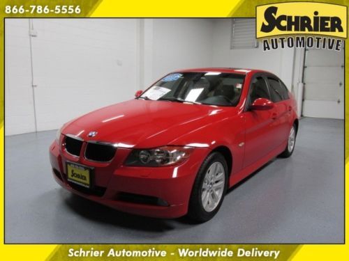 2006 bmw 325xi red awd sunroof auxiliary heated leather dual climate bmw assist