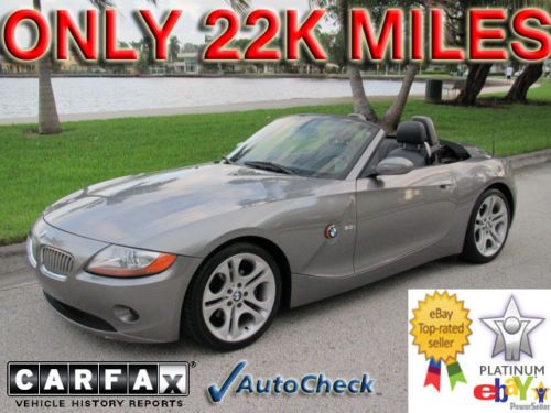 2004 04 bmw z4 3.0i convertible * only 22k miles * sport * premium * heated sts
