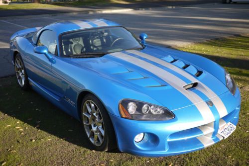 Southern california 2008 dodge viper srt10 6.4l 600hp bright blue coupe