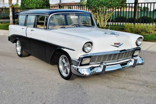 Spectacular just 16,245 miles 56 chevrolet belair wagon with power steering wow.