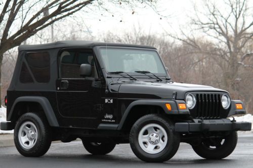 2004 jeep wrangler x 4x4 4.0l a/c 100% stock 1-owner clean carfax 18,985 miles!