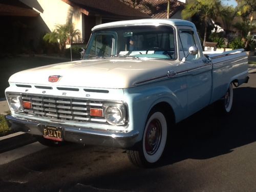 1964 ford custom cab truck two tone, 292 y block, 3speed with od. show car
