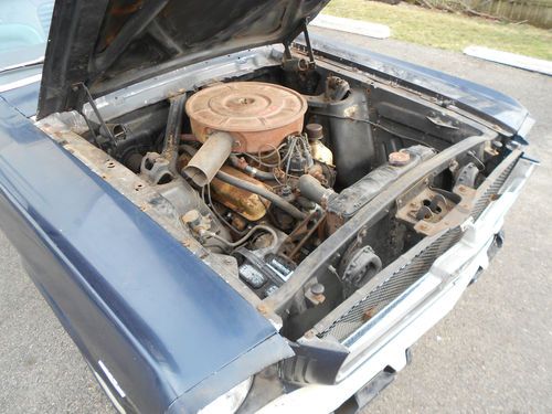 1965 ford mustang convertible 289 v-8 manual transmission excellent project !!