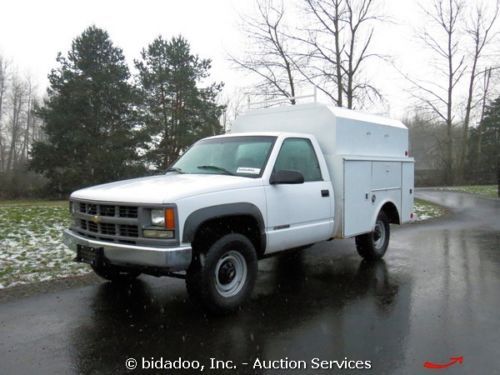 Chevrolet k3500 4x4 service truck w/ utility box automatic ac 7.4l v8