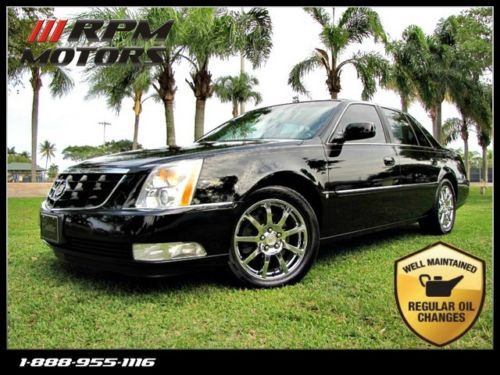 Stunning black on black cadillac dts performance top of the line clean carfax
