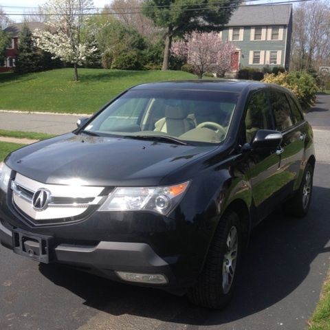 2008 acura mdx awd black/tan premium, sport, cold, 3rd row seating loaded