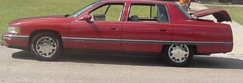 1996 cadillac deville base sedan 4-door 4.6l red cheap