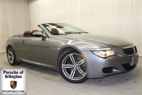 2009 convertible leather heated seats low miles red interior space grey m6