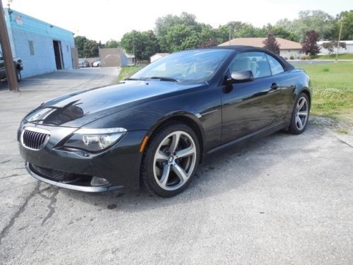 2008 bmw 650i convertible, black, 78k miles - clear title, repairable