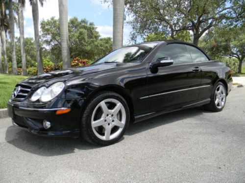 07 clk550 clean carfax amg package convertible sport pkg xenon fl