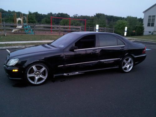 2001 mercedes s600 v12 black on black. amg wheels. needs tlc very cheap salvage