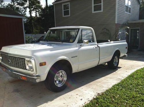 1972 chevrolet chevy c-10 pickup long bed v8 3 speed drives great truck 350