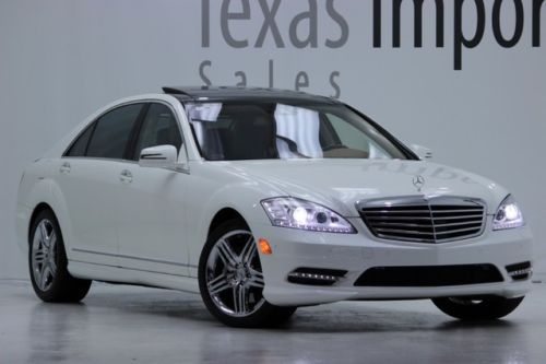 2013 s550 amg sport-driver assist,panoramic roof,white diamond,chrome wheels!