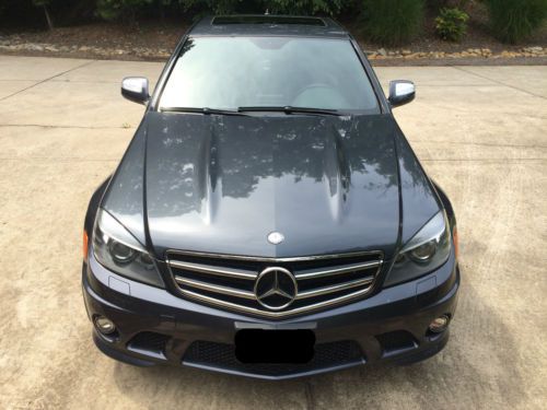 2008 steel grey mercedes-benz c63 amg fully loaded eurocharged 540hp!!
