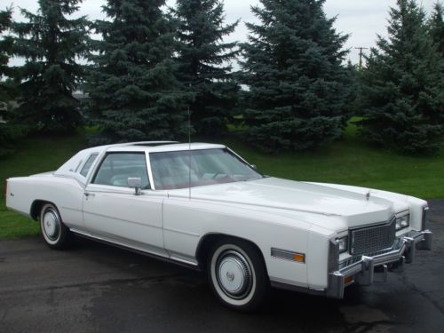 1976 cadillac eldorado baritz two door triple white with 500 motor runs great!!!