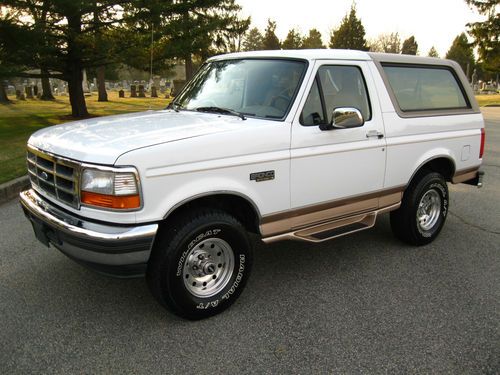 1996 bronco 5.8 liter california truck! original paint! leather! tow package!