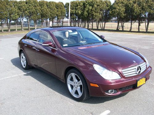2007 mercedes cls550 55k mi, barolo red/tan interior  2nd owner, exclnt cond!
