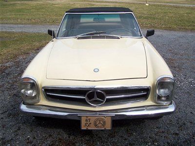 1967 mercedes-benz 250sl convertible leather nice old car 4speed a great driver!
