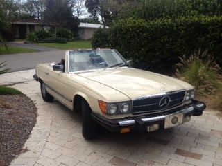 1978 mercedes-benz 450sl with 81,000 miles.  light ivory/tobacco