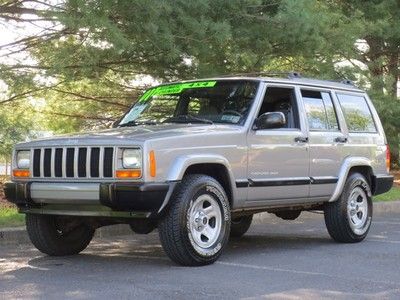 2001 jeep cherokee sport! no reserve! 4x4! free carfax! clean! runs 100%