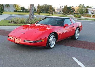 Fl red vette good miles cold ac new car trade auto low low reserve